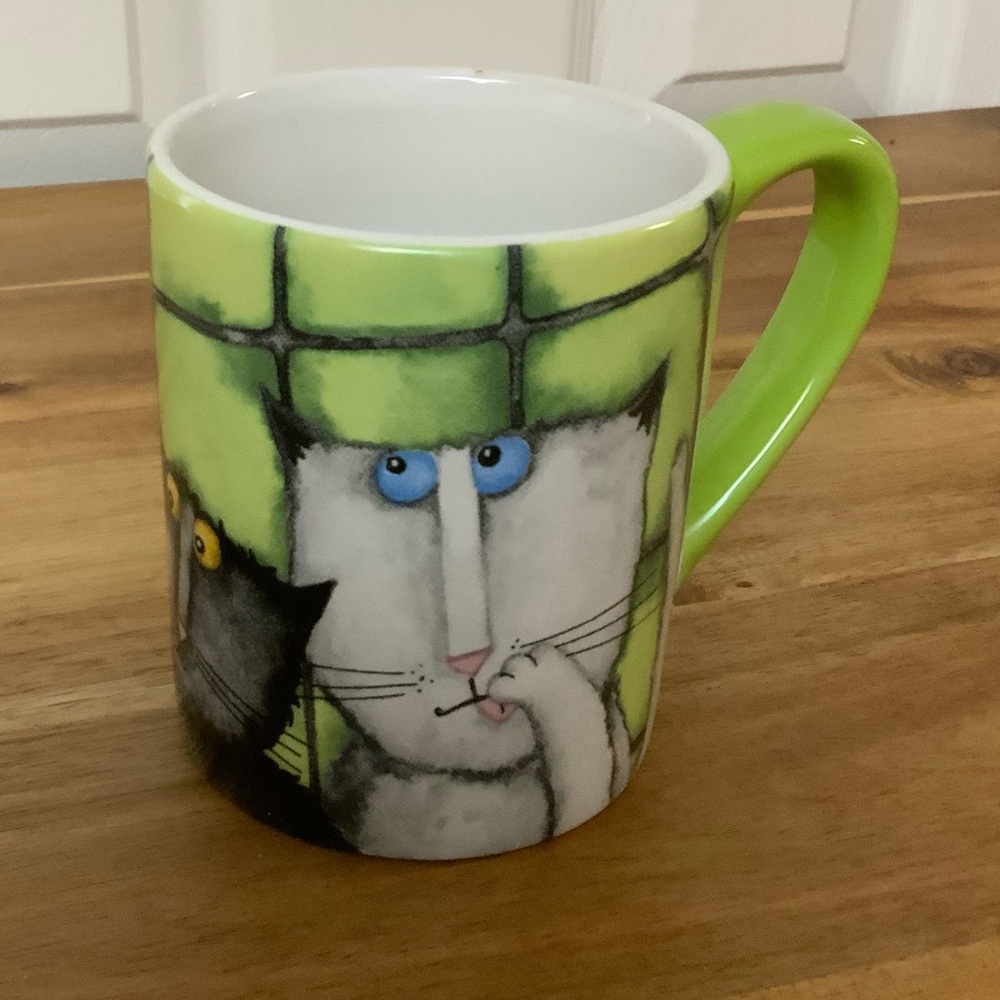 Gibson Debi Hron 12 oz. Mug Cool Cats Purple Background 2010